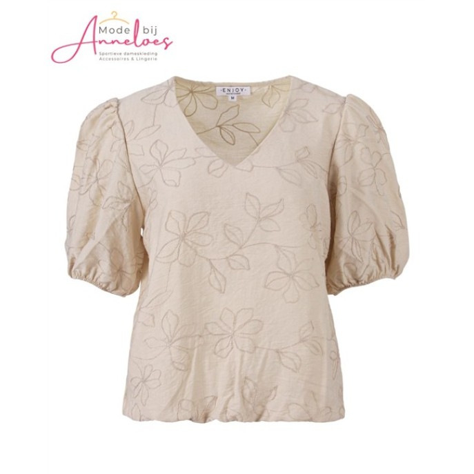 Enjoy Blouson Bloem Borduur 127612 Zand